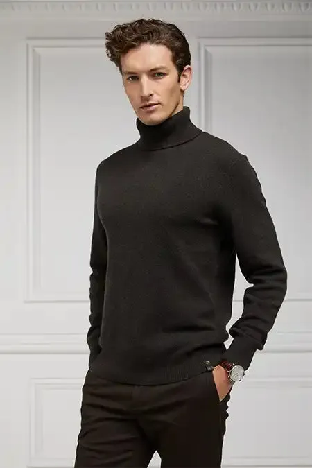 Men Byron Roll Neck Knit Moss Holland Cooper Knitwear