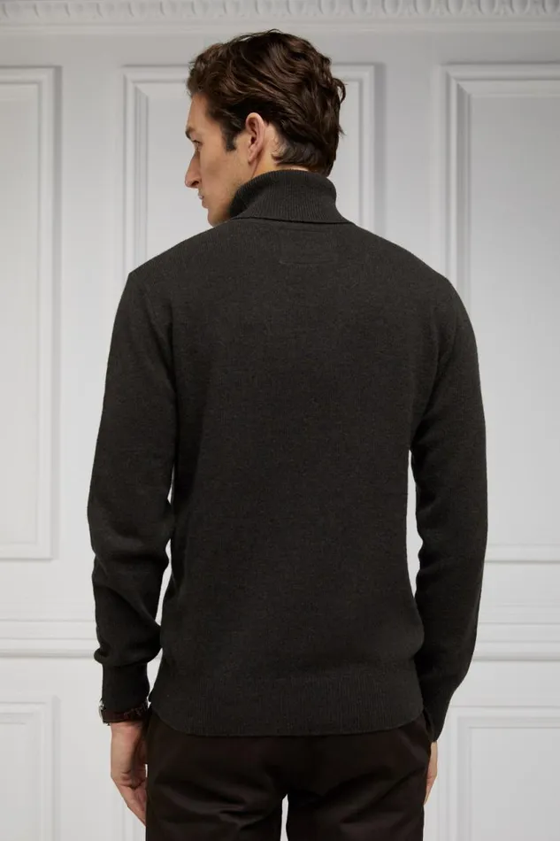 Men Byron Roll Neck Knit Moss Holland Cooper Knitwear