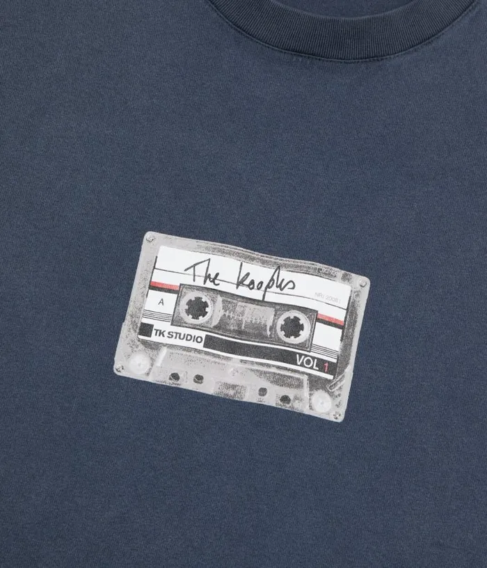 Men Carbon Blue Screen Printed Tshirt THE KOOPLES Tshirts