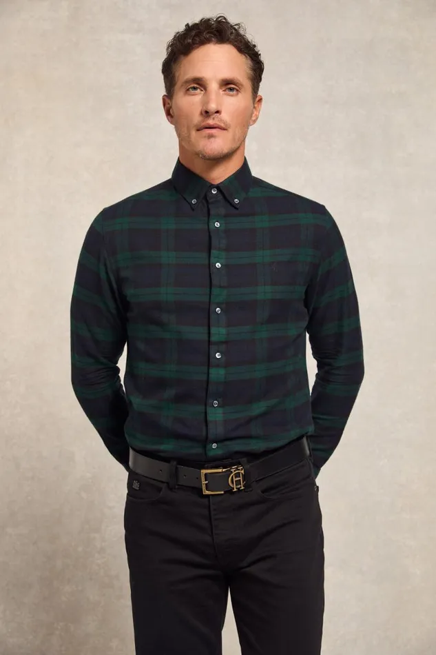 Men Classic Button Down Shirt Blackwatch Holland Cooper Shirts