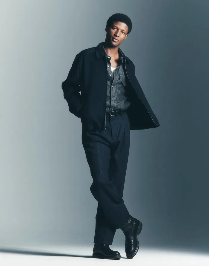 Men Coats Jackets Madewell DoubleFaced Wool ZipFront Jacket Dark Navy