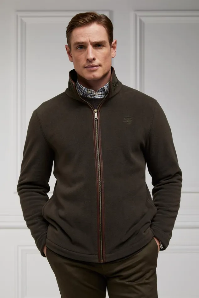 Men Country Fleece Jacket Khaki Holland Cooper Fleeces