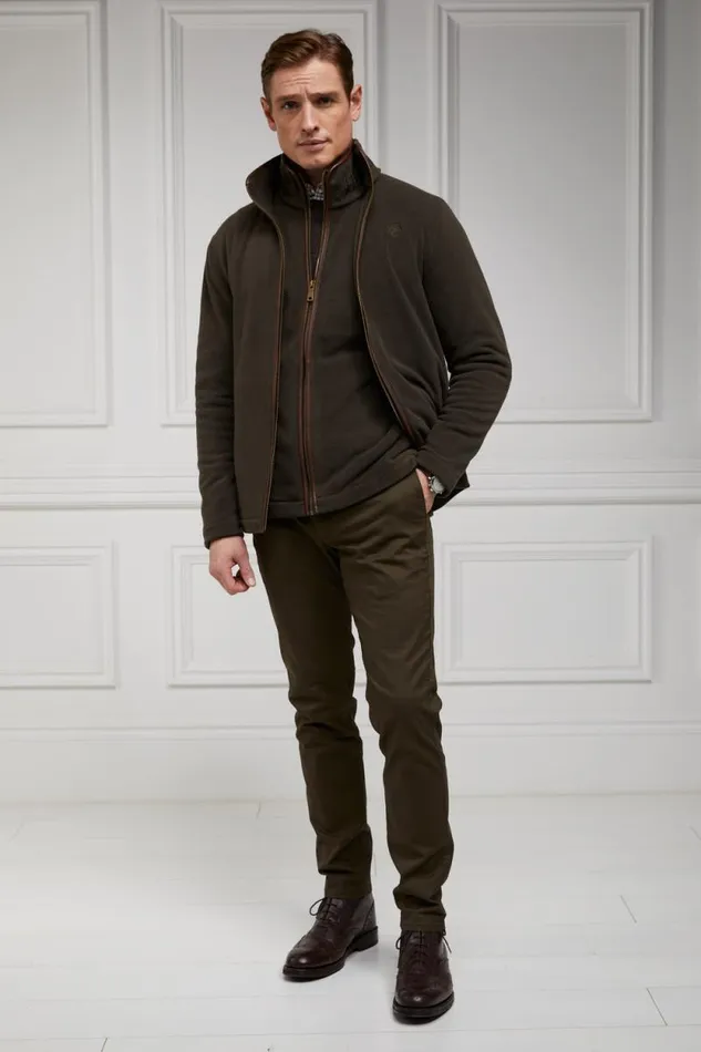 Men Country Fleece Jacket Khaki Holland Cooper Fleeces