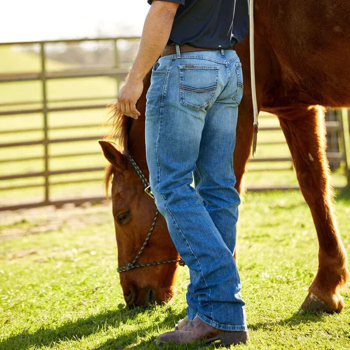Men Denim Ariat M2 Relaxed Stretch Legacy Boot Cut Jean Brandon