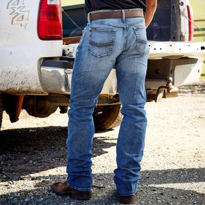 Men Denim Ariat M2 Relaxed Stretch Legacy Boot Cut Jean Brandon