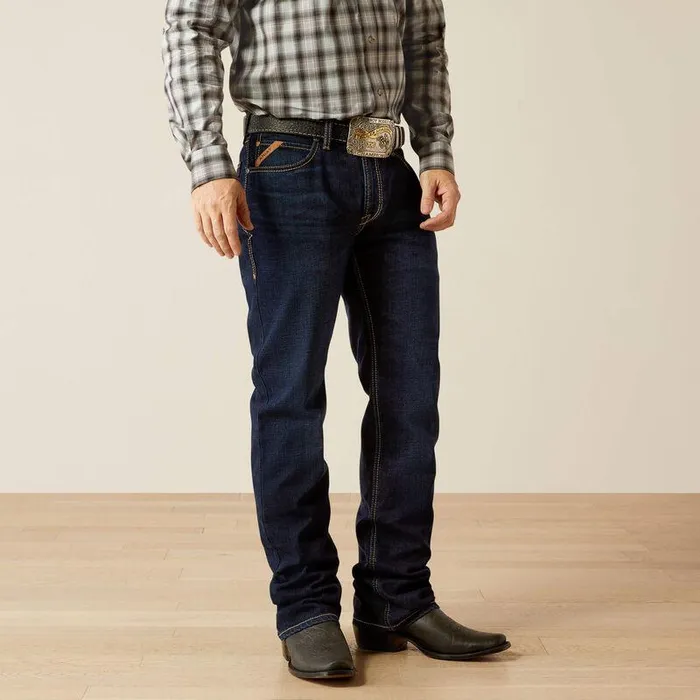 Men Denim Ariat M4 Relaxed Ranchford Boot Cut Jeans Wildfire