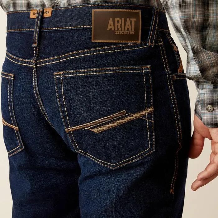 Men Denim Ariat M4 Relaxed Ranchford Boot Cut Jeans Wildfire