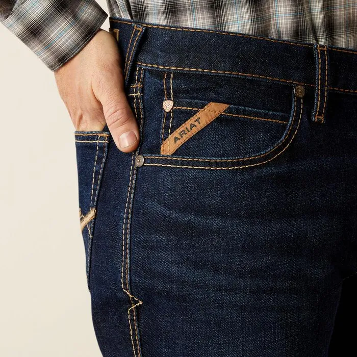 Men Denim Ariat M4 Relaxed Ranchford Boot Cut Jeans Wildfire
