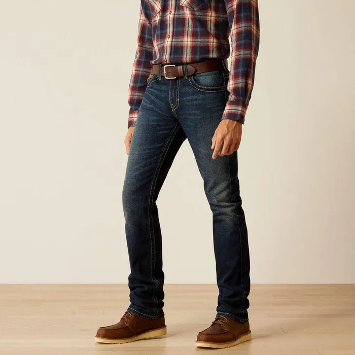 Men Denim Ariat M8 Modern Gunner Slim Leg Jeans Nightingale