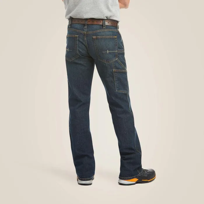 Men Denim Ariat Rebar M4 Low Rise DuraStretch Workhorse Boot Cut Jean Phantom