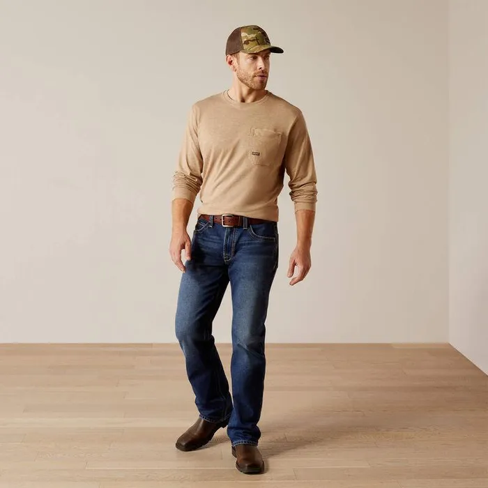 Men Denim Ariat Rebar M5 Straight Acclimatize Straight Jean Galveston Men Denim Ariat Rebar M5 Straight Acclimatize Straight Jean Galveston