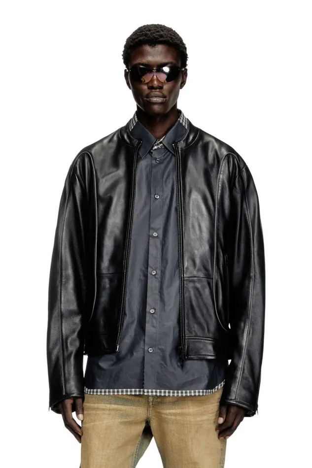 Men Diesel Jackets LKRIXY Black Men Diesel Jackets LKRIXY Black