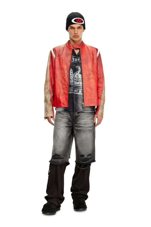 Men Diesel Jackets LRUSCHA Red