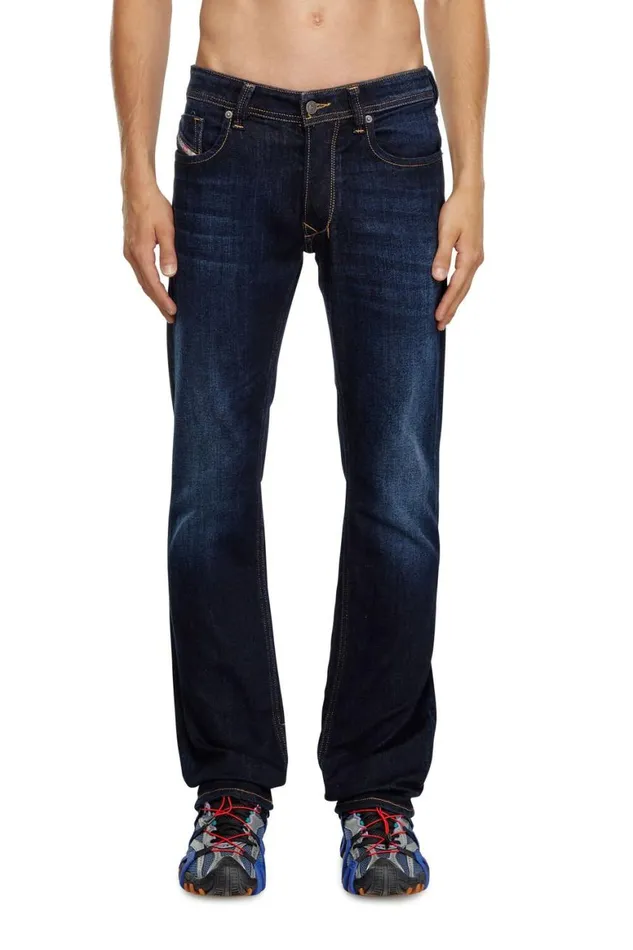 Men Diesel Jeans Regular Jeans 1985 Larkee 009ZS Dark Blue Men Diesel Jeans Regular Jeans 1985 Larkee 009ZS Dark Blue