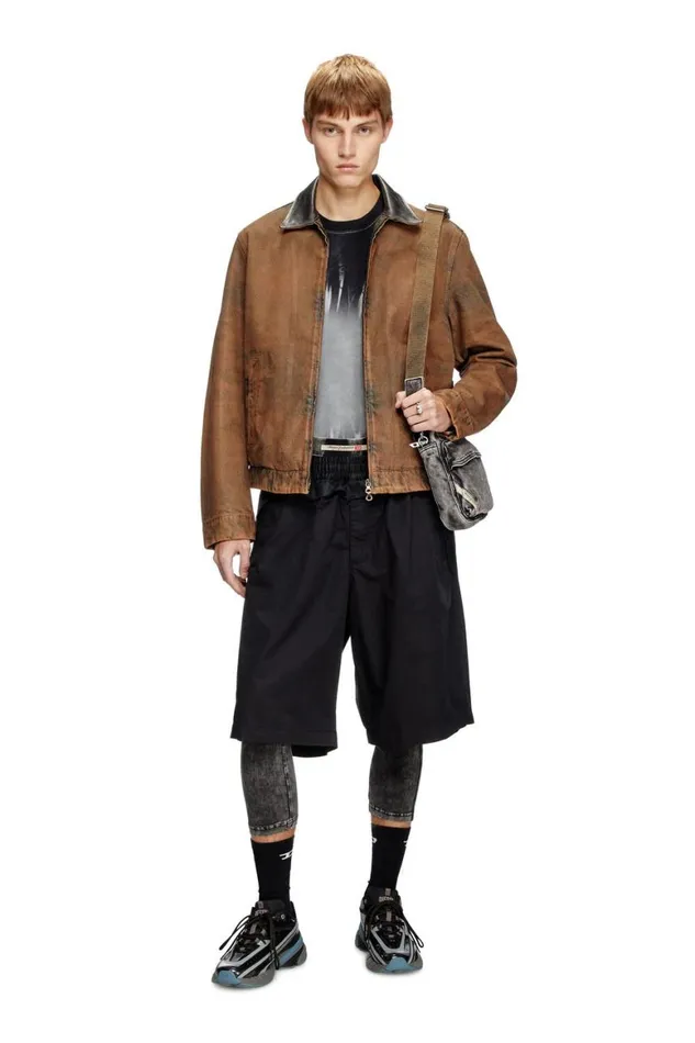 Men Diesel Pants and Shorts PGUSTAFSHORT Black