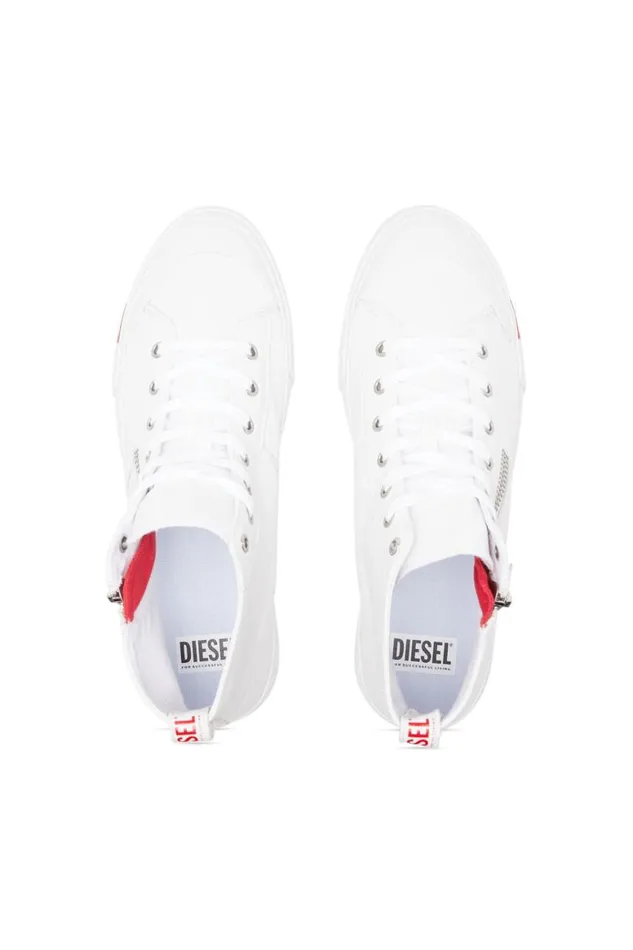 Men Diesel Sneakers SATHOS ZIP White Men Diesel Sneakers SATHOS ZIP White