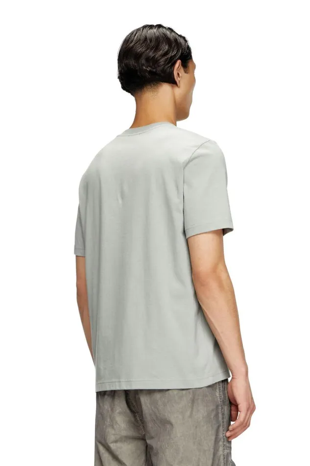 Men Diesel TShirts and Polos TADJUSTBIGOVAL Light Grey