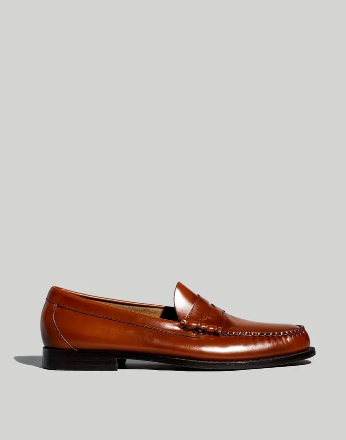 Men Dress Shoes and Loafers Madewell GHBASS Weejuns Penny Loafers Brown