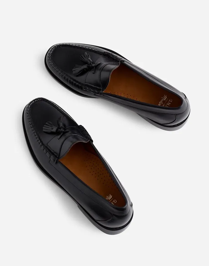 Men Dress Shoes and Loafers Madewell Madewell X GHBASS Lennox Weejuns Loafers Black