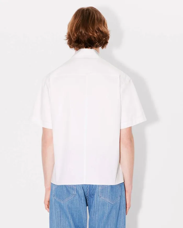 Men Embroidered Kimono Shirt White Kenzo Shirts