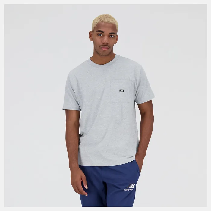 Men Essentials Reimagined Cotton Jersey Short Sleeve Tshirt Athletic Grey New Balance Shirts