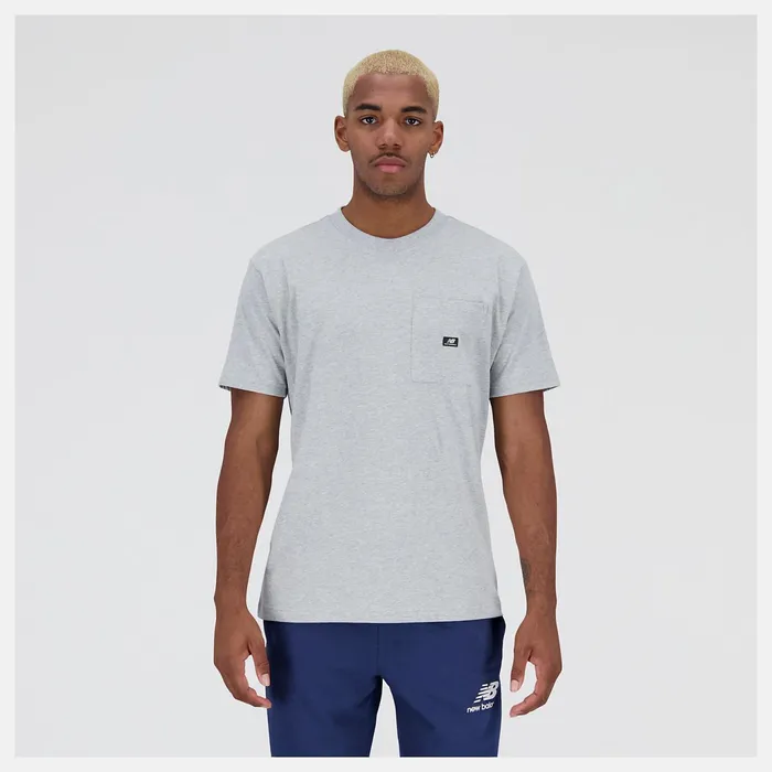 Men Essentials Reimagined Cotton Jersey Short Sleeve Tshirt Athletic Grey New Balance Shirts