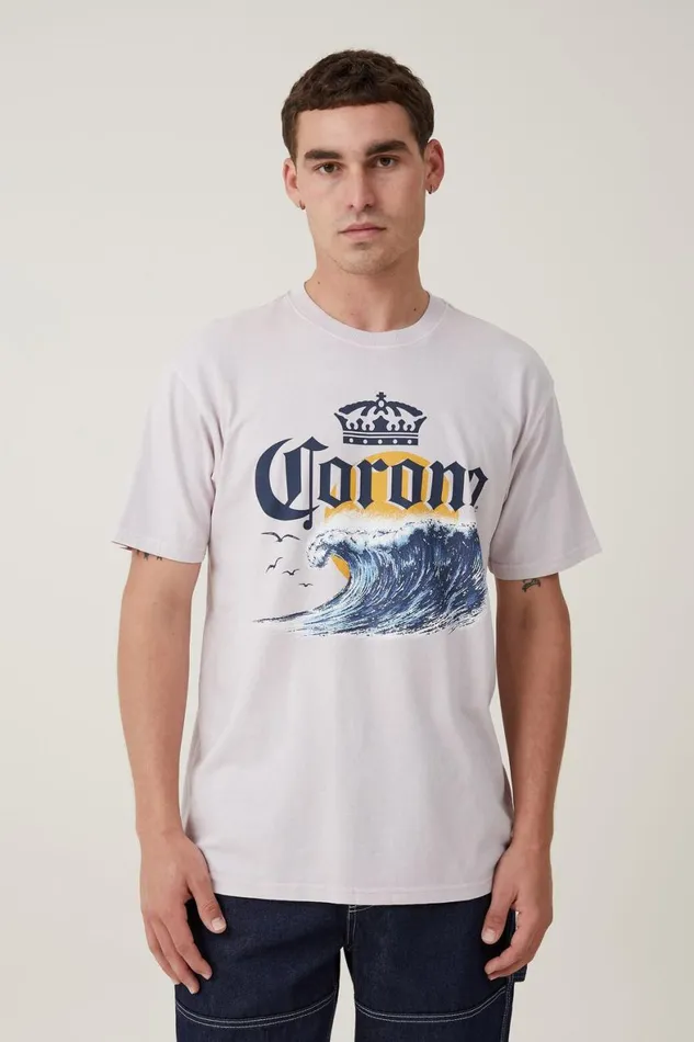 Men Graphic TShirts Cotton On Corona Premium Loose Fit TShirt Lcn Cor Iced Lilaccoronasunset Men Graphic TShirts Cotton On Corona Premium Loose Fit TShirt Lcn Cor Iced Lilaccoronasunset