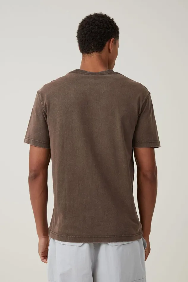 Men Graphic TShirts Cotton On Premium Loose Fit Art TShirt Ashen Brownjaper Park