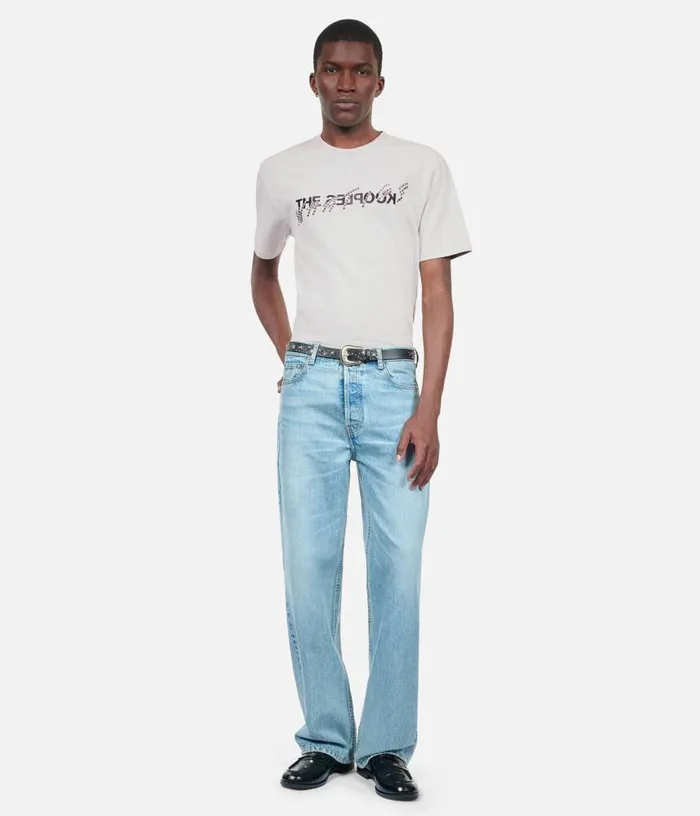 Men Grey What Is Tshirt With Studs THE KOOPLES Tshirts