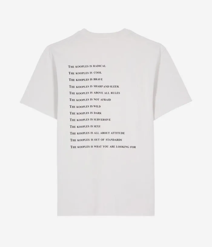 Men Grey What Is Tshirt With Studs THE KOOPLES Tshirts