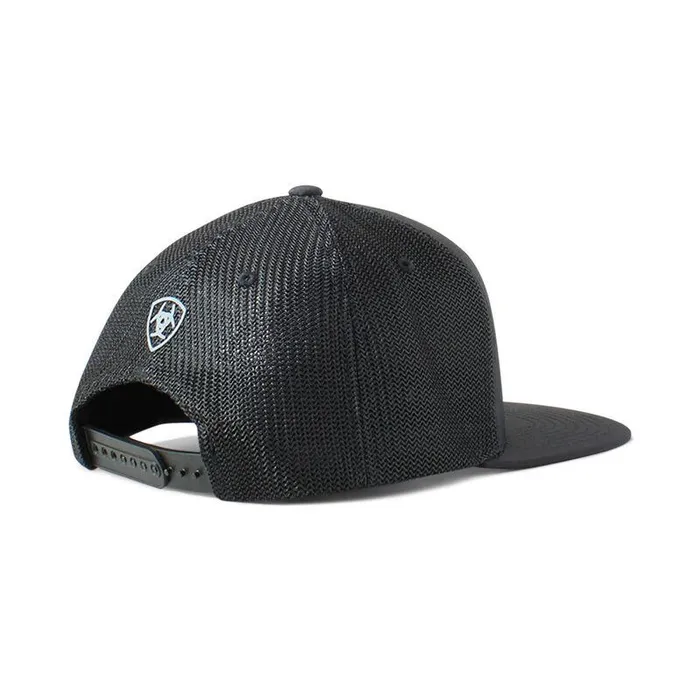 Men Hats and Caps Ariat Reflective Logo Cap Black Men Hats and Caps Ariat Reflective Logo Cap Black