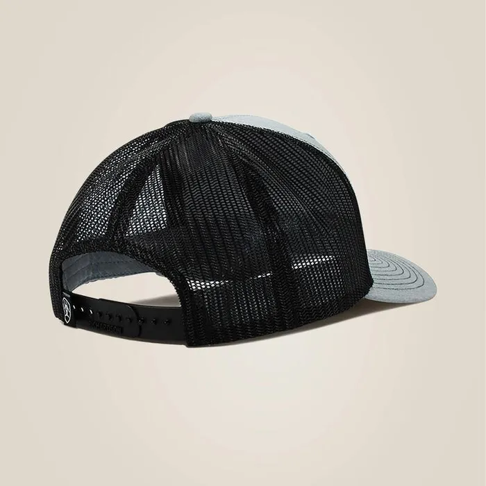 Men Hats and Caps Ariat Usa Flag Patch Logo Cap Gray