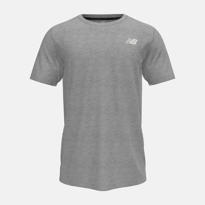 Men Heathertech Tee Athletic Grey New Balance Shirts Men Heathertech Tee Athletic Grey New Balance Shirts