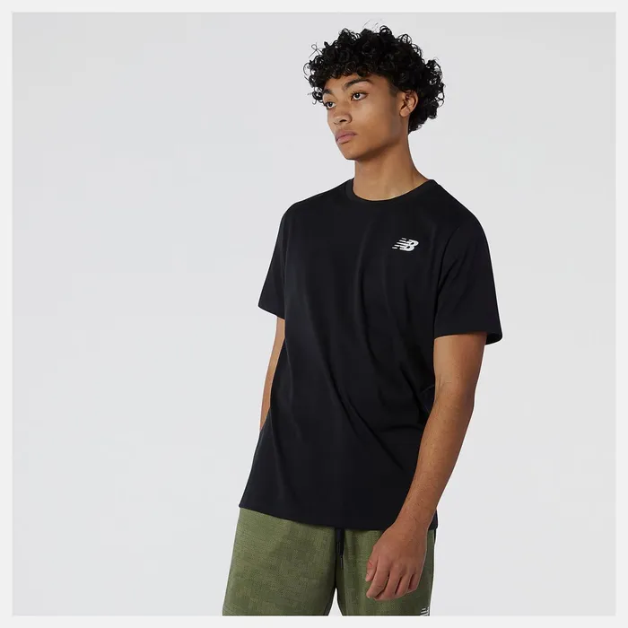Men Heathertech Tee Black New Balance Shirts