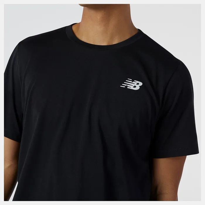 Men Heathertech Tee Black New Balance Shirts