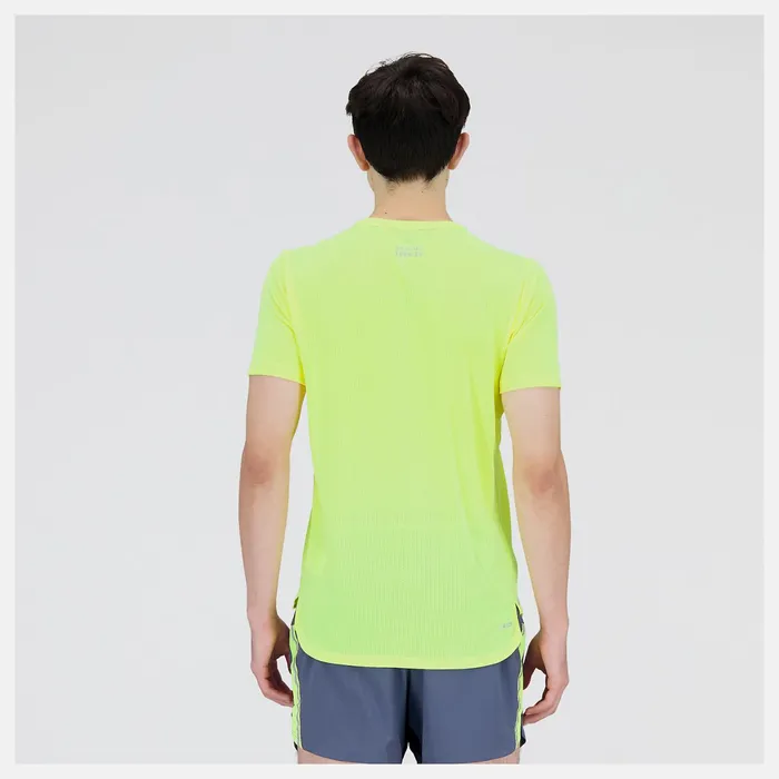 Men Impact Run Short Sleeve Cosmic Pineapple Heather New Balance Shirts Men Impact Run Short Sleeve Cosmic Pineapple Heather New Balance Shirts