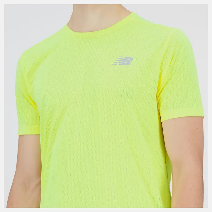 Men Impact Run Short Sleeve Cosmic Pineapple Heather New Balance Shirts Men Impact Run Short Sleeve Cosmic Pineapple Heather New Balance Shirts