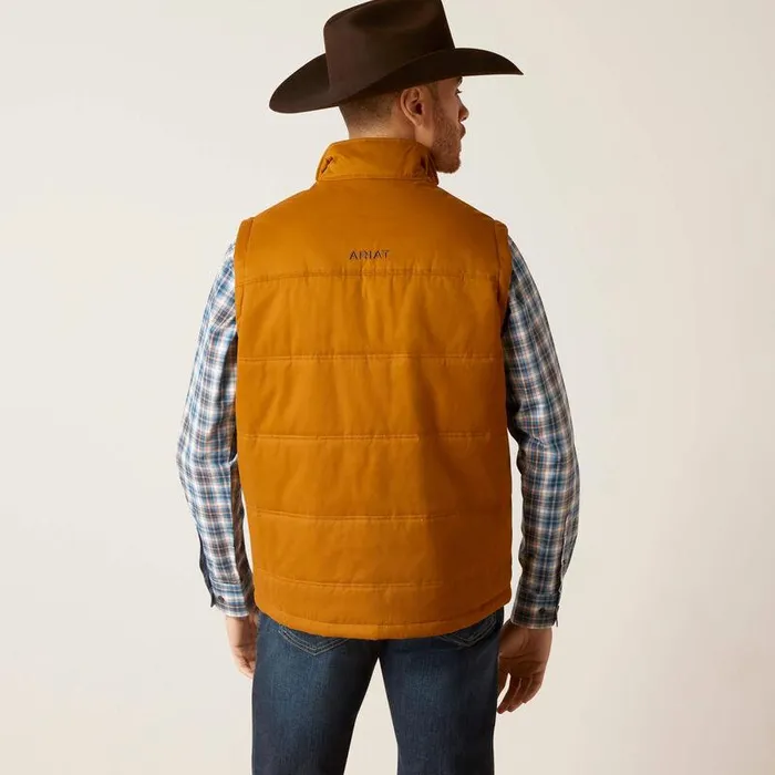 Men Jackets and Vests Ariat Grizzly 20 Canvas Conceal And Carry Vest Chestnut