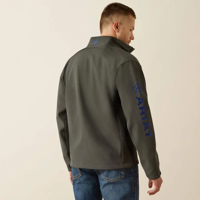 Men Jackets and Vests Ariat Logo 20 Softshell Jacket Charcoal Heather Men Jackets and Vests Ariat Logo 20 Softshell Jacket Charcoal Heather
