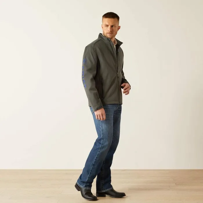 Men Jackets and Vests Ariat Logo 20 Softshell Jacket Charcoal Heather Men Jackets and Vests Ariat Logo 20 Softshell Jacket Charcoal Heather