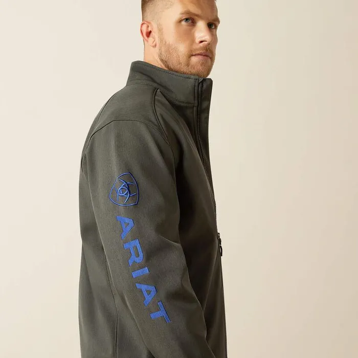 Men Jackets and Vests Ariat Logo 20 Softshell Jacket Charcoal Heather Men Jackets and Vests Ariat Logo 20 Softshell Jacket Charcoal Heather