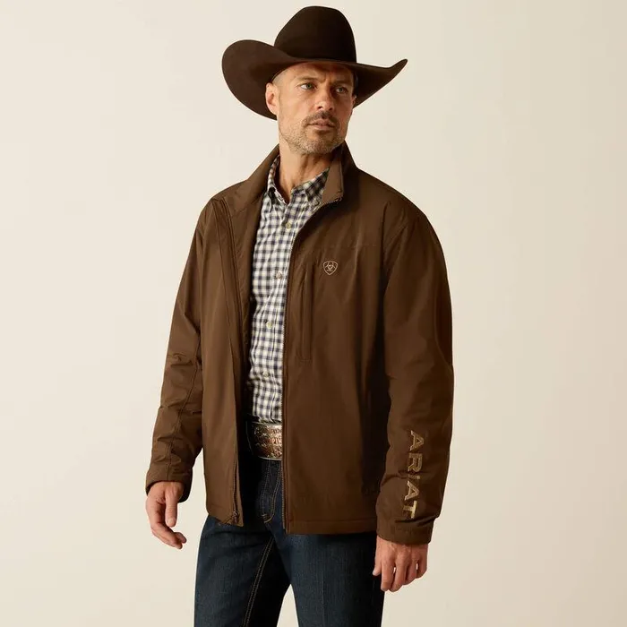 Men Jackets and Vests Ariat Pioneer StretchShell Jacket Brown