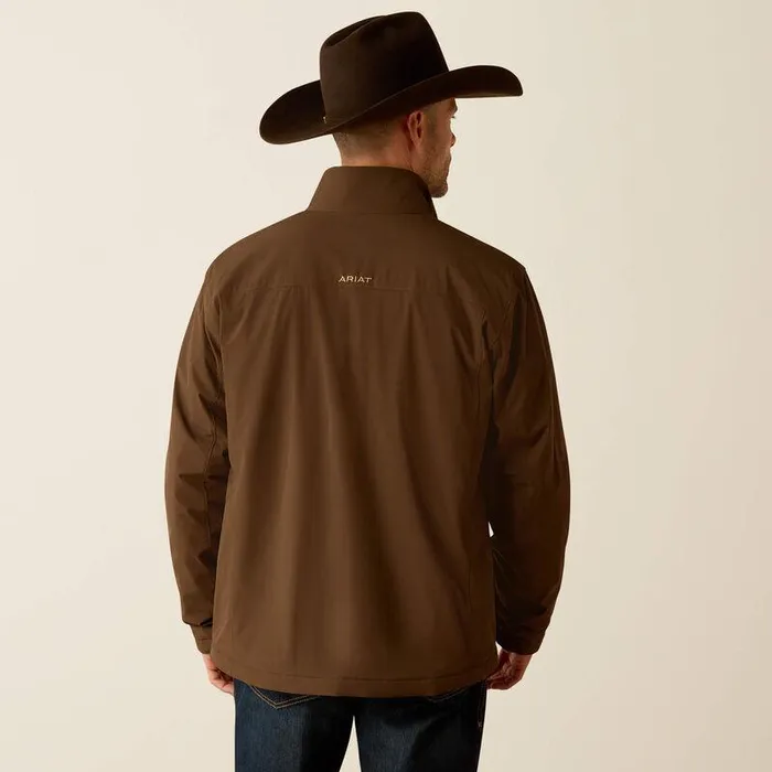 Men Jackets and Vests Ariat Pioneer StretchShell Jacket Brown Men Jackets and Vests Ariat Pioneer StretchShell Jacket Brown