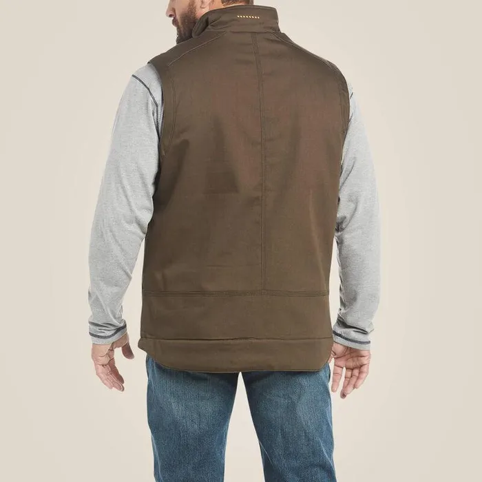 Men Jackets and Vests Ariat Rebar DuraCanvas Vest Wren Men Jackets and Vests Ariat Rebar DuraCanvas Vest Wren