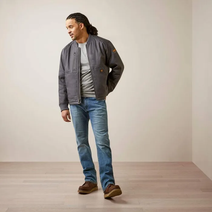 Men Jackets and Vests Ariat Rebar Stretch Canvas Bomber Jacket Rebar Grey Men Jackets and Vests Ariat Rebar Stretch Canvas Bomber Jacket Rebar Grey