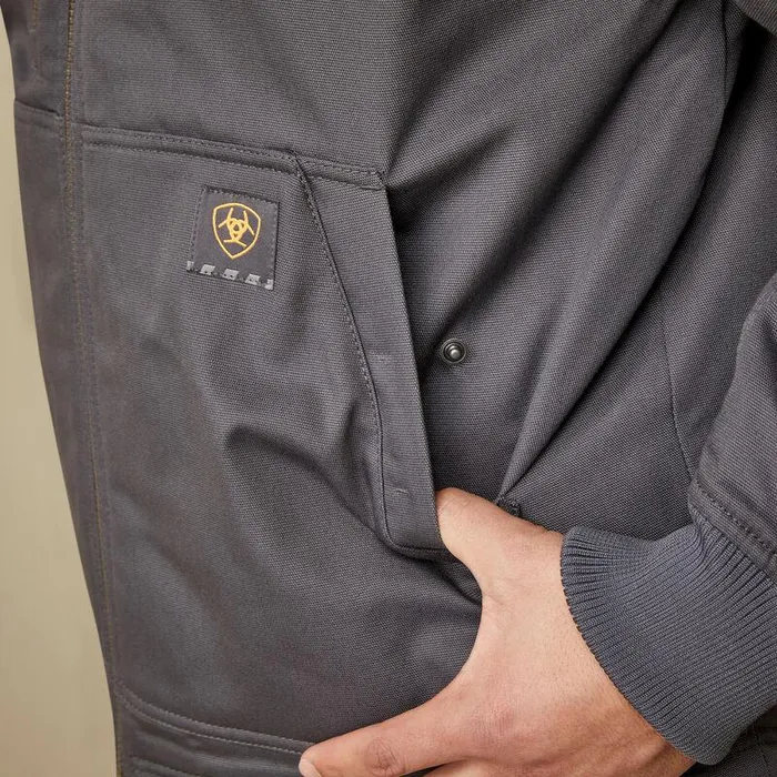 Men Jackets and Vests Ariat Rebar Stretch Canvas Bomber Jacket Rebar Grey Men Jackets and Vests Ariat Rebar Stretch Canvas Bomber Jacket Rebar Grey