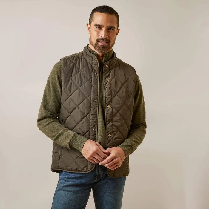 Men Jackets and Vests Ariat Woodside Vest Earth