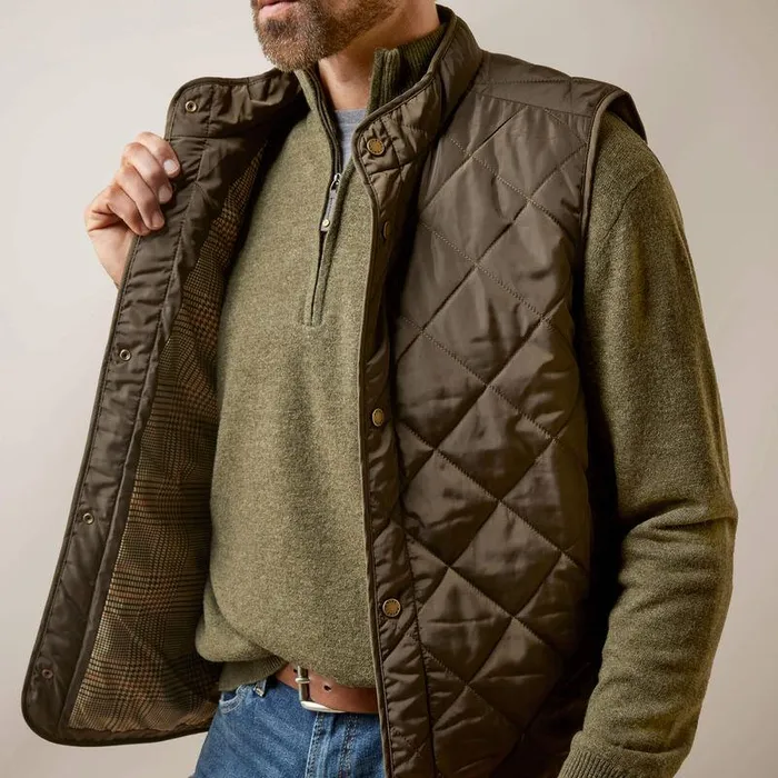 Men Jackets and Vests Ariat Woodside Vest Earth Men Jackets and Vests Ariat Woodside Vest Earth