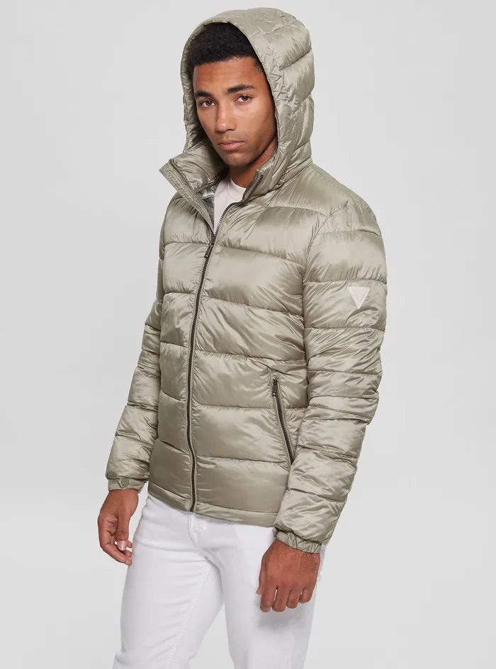 Men Jackets GUESS Eco Green Super Light Puffer Jacket Men Jackets GUESS Eco Green Super Light Puffer Jacket