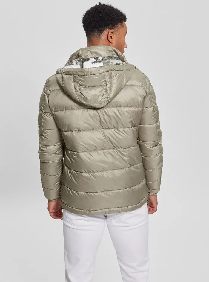 Men Jackets GUESS Eco Green Super Light Puffer Jacket Men Jackets GUESS Eco Green Super Light Puffer Jacket